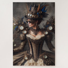 Vintage Victorian Steampunk Clockwork Time Lady ジグソーパズル