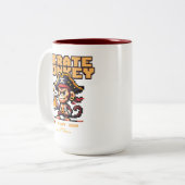 Vintage Video Game Pirate Monkey Coffee Mug ツートーンマグカップ (正面左)
