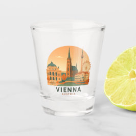 Vintage Vienna Austria Shot Glass – Retro Travel ショットグラス