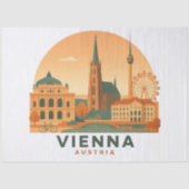 Vintage Vienna Austria Tissue Paper – Retro Travel 薄葉紙 (正面)