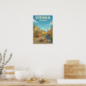 Vintage Vienna Austria Travel Poster ポスター (キッチン)