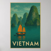 Vintage Vietnam Scenic Lake ポスター (正面)