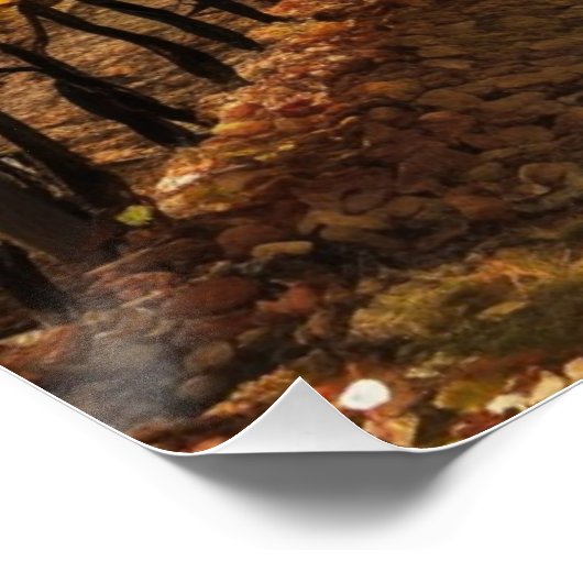 vintage vineyard landscape ポスター (コーナー)