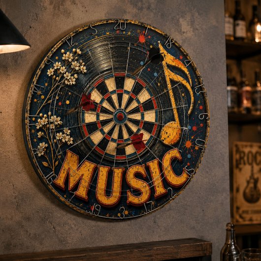 Vintage Vinyl Record Music ダーツボード