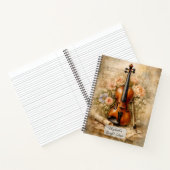 Vintage Violin Floral Composition ノートブック (内部)