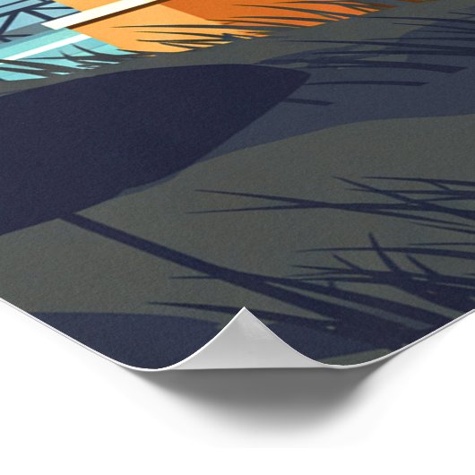 Vintage Virginia Beach ポスター (角)