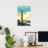 Vintage Virginia Beach ポスター (ホームオフィス)