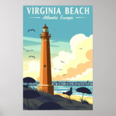 Vintage Virginia Beach ポスター (正面)