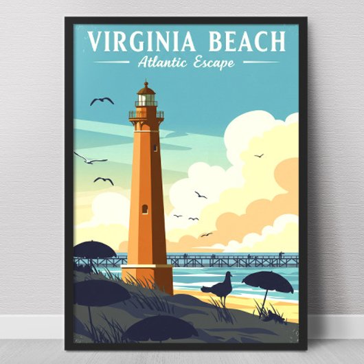Vintage Virginia Beach ポスター