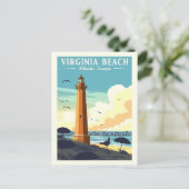 Vintage Virginia Beach ポストカード (スタンド正面)