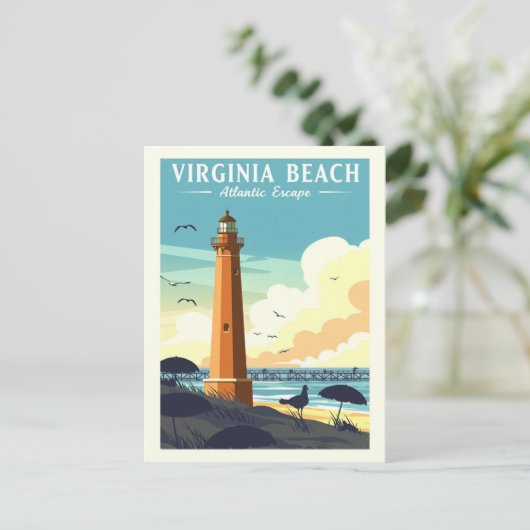 Vintage Virginia Beach ポストカード (スタンド正面)