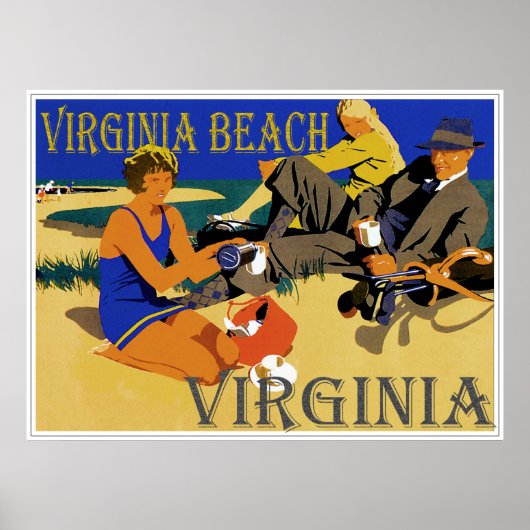 Vintage Virginia Beach Scene ポスター (正面)