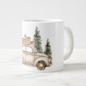 Vintage VW Car Winter Gifts ジャンボコーヒーマグカップ (正面右)