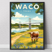 Vintage Waco Texas ポスター