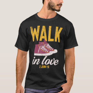 Vintage Walk In Love Christian Tシャツ