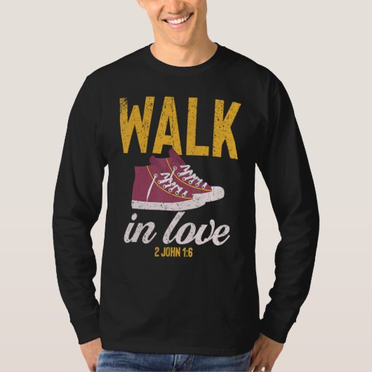 Vintage Walk In Love Christian Tシャツ (正面)