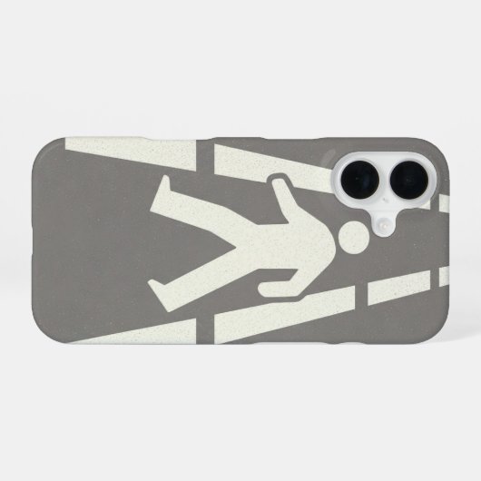 Vintage Walk Path Mark iPhone 16ケース (裏面横)