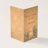 Vintage Warm Christmas Candle Greeting Card (外部)