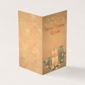 Vintage Warm Christmas Candle Greeting Card (外部)