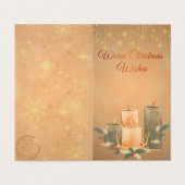 Vintage Warm Christmas Candle Greeting Card (外部フラット)