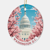 Vintage Washington D.C. Cherry Blossom セラミックオーナメント (左)