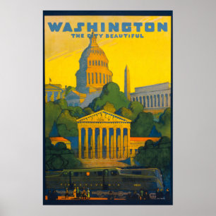 Vintage Washington DC Poster ポスター