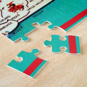 Vintage Washington Map ジグソーパズル (側面)