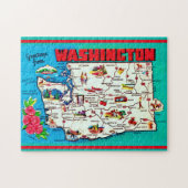 Vintage Washington Map ジグソーパズル (横)