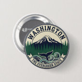 Vintage Washington State Emblem  缶バッジ (正面&裏面)