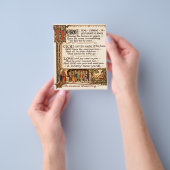 Vintage Wassail Song Illuminated Manuscript Art  チラシ (手)