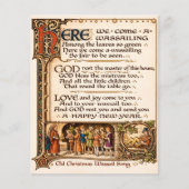 Vintage Wassail Song Illuminated Manuscript Art  チラシ (正面)