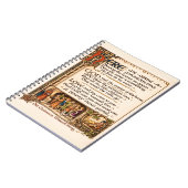 Vintage Wassail Song Illuminated Manuscript Art  ノートブック (左側)