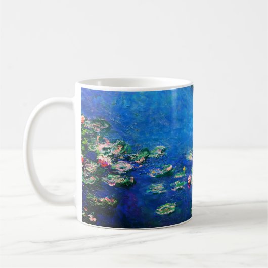 Vintage Water Lilies by Claude Monet コーヒーマグカップ (左)