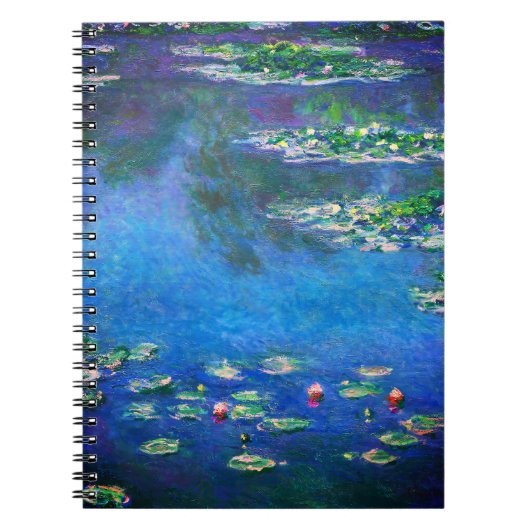 Vintage Water Lilies by Claude Monet ノートブック (正面)