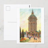 Vintage Water Tower, Mannheim, Germany ポストカード (正面/裏面)