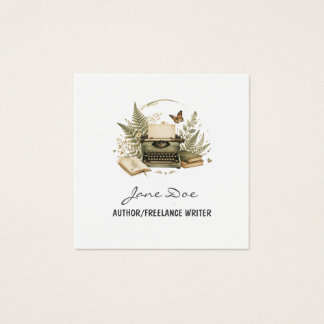 Vintage Watercolor Author Business Card