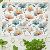 Vintage Watercolor Floral Family Heritage キッチンタオル (折り畳み)