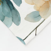 Vintage Watercolor Floral Family Heritage フリースブランケット (角)