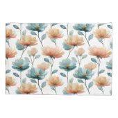 Vintage Watercolor Floral Family Heritage 枕カバー (裏面)