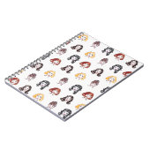 Vintage Watercolour Pin up Notebook ノートブック (左側)