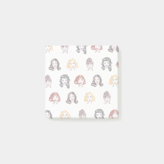 Vintage Watercolour Pinup Sticky Notes ポストイット (正面)