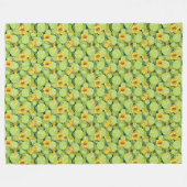 Vintage Waterlilies フリースブランケット (正面(横))