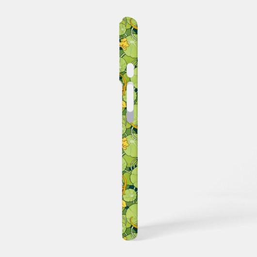 Vintage Waterlilies iPhone 16ケース (左側面)