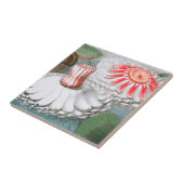 Vintage Waterlily Flowers, Waterlilies in a Pond タイル (側面)