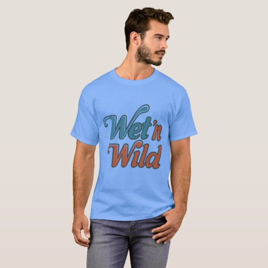 Vintage waterpark Wet Wild Tシャツ (正面フル)