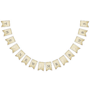 Vintage Wedding新しい氏及び夫人 バンティングフラッグ