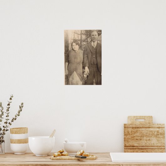 Vintage Wedding Anniversary ポスター (キッチン)