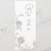 Vintage Wedding Bride Reserved Seating Card メニュー (正面)