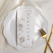 Vintage Wedding Guest Reserved Seating Card メニュー