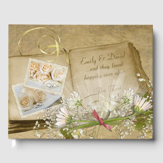 Vintage Wedding Photo Scrapbook ゲストブック (正面)